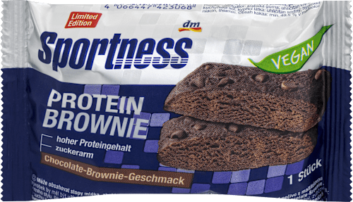 Vegansko beljakovinsko pecivo s čokolado - Brownie, s sladilom maltitol Sportness