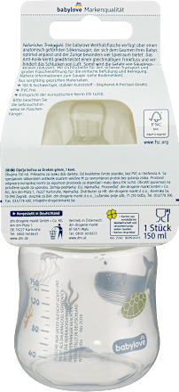 Babyflasche Weithals mint, 150 ml babylove