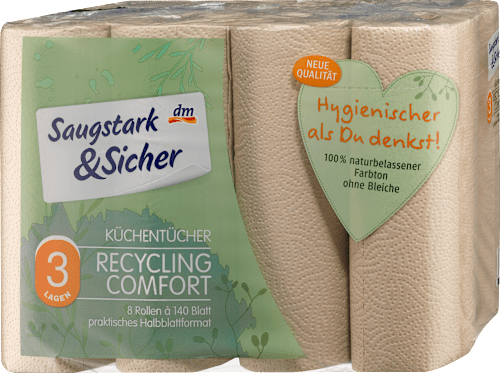 3-slojni, reciklirani kuhinjski ubrusi Saugstark&Sicher