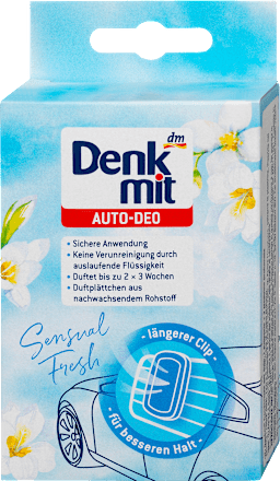Autóillatosító Sensual Fresh, friss illattal, 2 db + tartó Denkmit