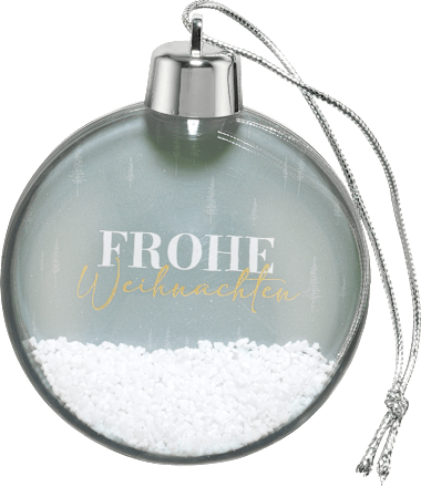 Weihnachtskugeln mit Schnee 2er Pack Paradies