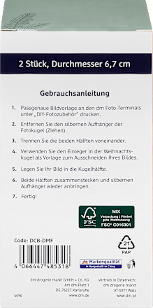 2er Pack Foto-Weihnachtskugeln  Paradies