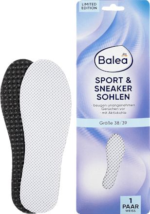 vložky do bot Sport & Sneaker bílé, velikost 38-39 Balea