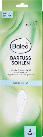 Einlegesohlen Barfuß weiß, Gr. 34-41 (2 Paar) Balea