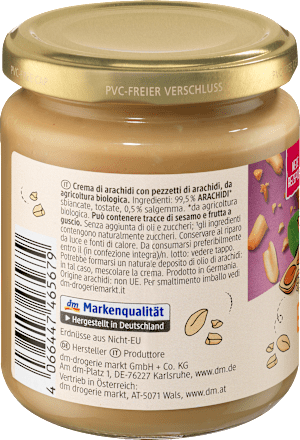 Crema di arachidi crunchy bio dmBio
