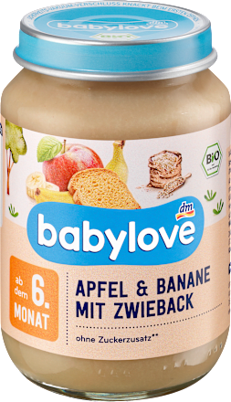 Przecier owocowy jabłko i banan z sucharkami, od 6. miesiąca babylove