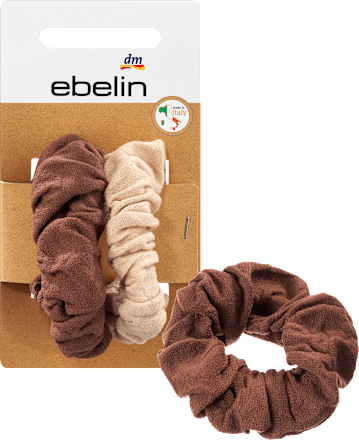 Rundstrick-Scrunchies braun & beige ebelin