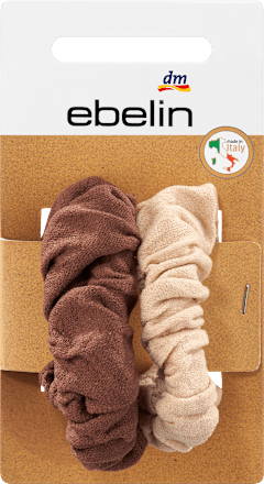 Rundstrick-Scrunchies braun & beige ebelin