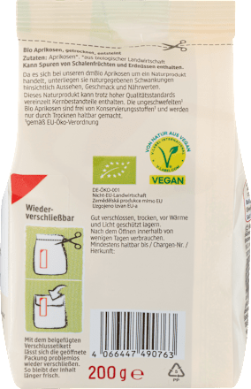Trockenfrüchte, Aprikosen entsteint dmBio