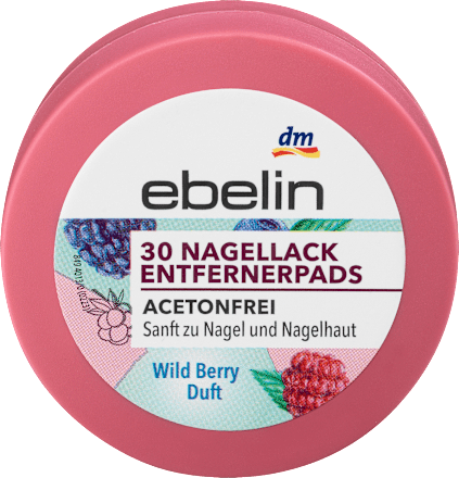 Odlakovacie tampóny bez acetónu Wild Berry ebelin