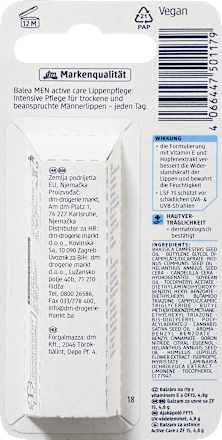 Lippenpflege active care LSF 15 Balea MEN