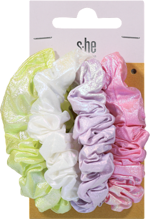 Scrunchie elastike za lase, večbarvne z bleščicami s-he stylecollection