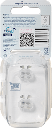 Schnuller Air Silikon anatomisch, braun/grün, Gr.3, ab 16 Monate babylove