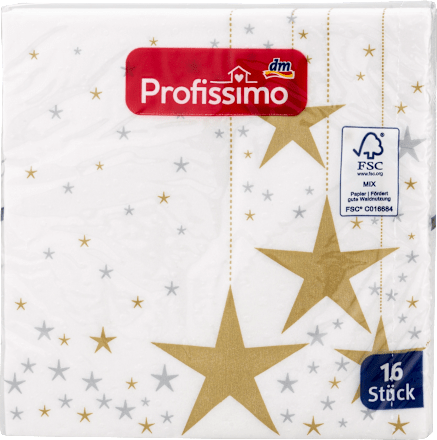 Serviete z motivom zvezdic, 33 x 33 cm Profissimo