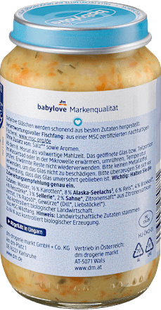 Potrawka warzywna z ryżem i mintajem od 8. miesiąca życia babylove