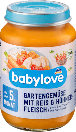 Warzywa z ryżem i kurczakiem, od 5. miesiąca babylove