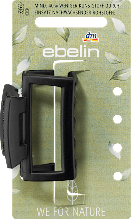 Haarklammer recycelt, schwarz/rosa ebelin