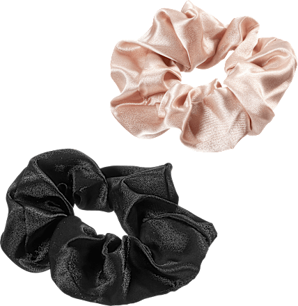 Scrunchies Satin-Optik rosé & schwarz ebelin