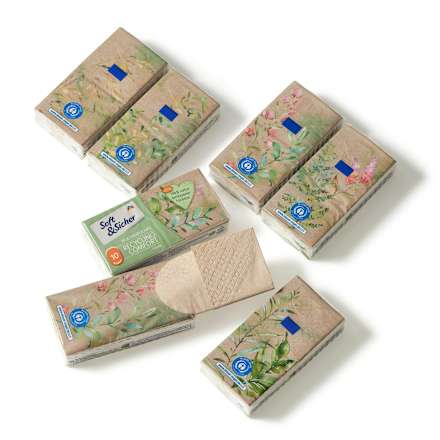 Носни кърпи, рециклирани (15 х 10бр) Soft&Sicher