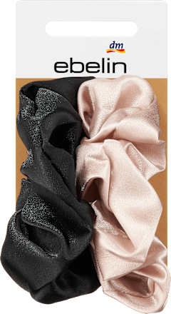 Scrunchies Satin-Optik rosé & schwarz ebelin