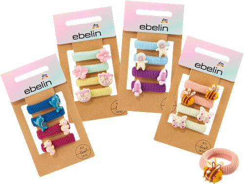 Haargummis mit verschiedenen Motiven ebelin