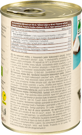 Kokosovo mlijeko u limenci dmBio