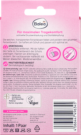 Druckstellenschutz Ferse Unterseite Gelpads  Balea