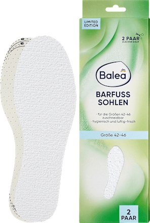 Vložki za bose noge, velikost 42-46 (2 para) Balea