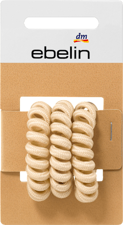 Haargummis Spirale schwarz/braun/beige ebelin