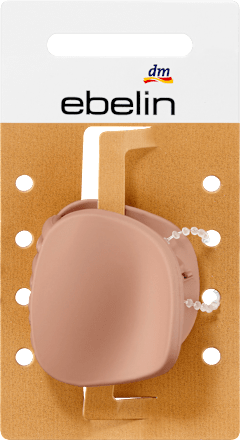 Haarklammer rund Matt-Optik, schwarz/beige ebelin