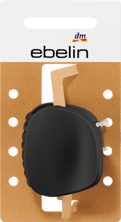 Haarklammer rund Matt-Optik, schwarz/beige ebelin