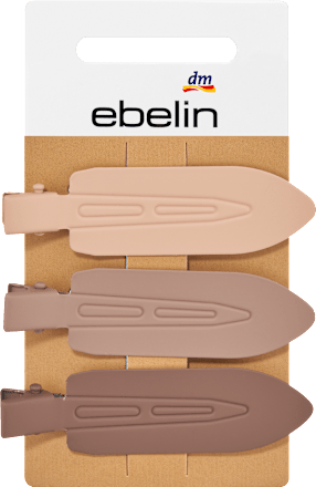Friseurklemmen creme, braun, beige ebelin