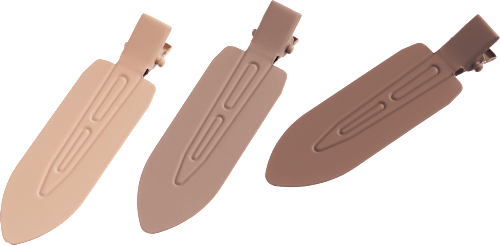 Friseurklemmen creme, braun, beige ebelin