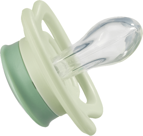 Schnuller Air Silikon symmetrisch, braun/grün, Gr.1, 0-6 Monate babylove