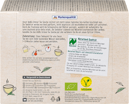 Herbata zielona Sencha (50x1,5g) dmBio