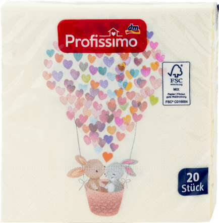 Servietten Herzballon Profissimo