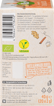 Bio klasszikus chai tea, 20 filter dmBio