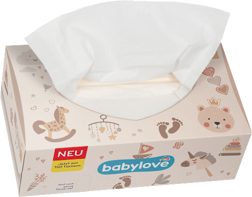Száraz törlőkendő, 3-rétegű, többféle babylove