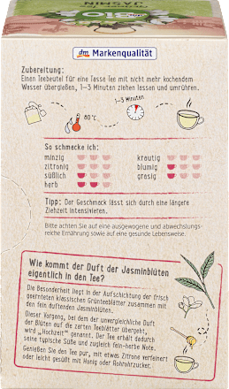 Bio jázminos zöld tea, 20 filter dmBio