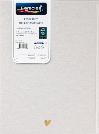 Fotoalbum mit Leineneinband, beige Paradies