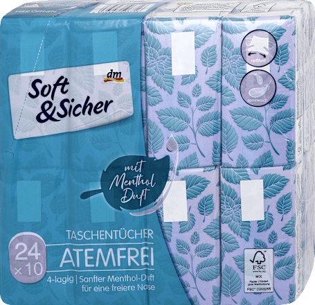 Taschentücher Atemfrei 4-lagig Soft&Sicher