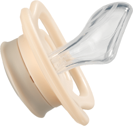 Schnuller Air Silikon anatomisch, braun/grün, Gr.2, 5-18 Monate babylove