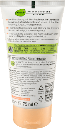 Krem do rąk i paznokci morela alverde NATURKOSMETIK