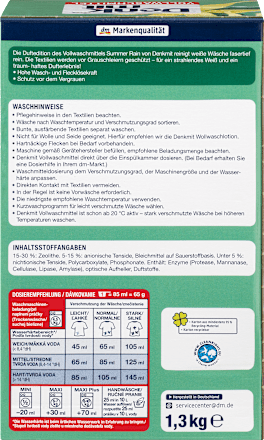 Vollwaschmittel Pulver Summer Rain Denkmit