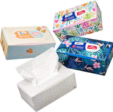 Taschentücher Box mit extra großen Taschentüchern (110 Stück) Soft&Sicher