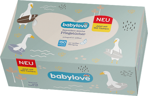 Száraz törlőkendő, 3-rétegű, többféle babylove
