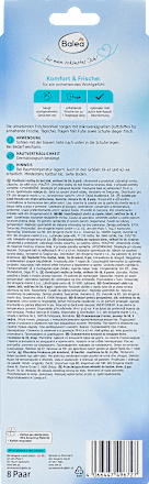 Einlegesohlen Frischesohlen weiß, Gr. 36-38 (8 Paar) Balea