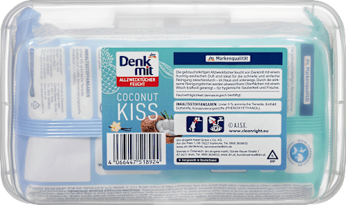 Univerzalne vlažne maramice u kutiji, Coconut kiss Denkmit