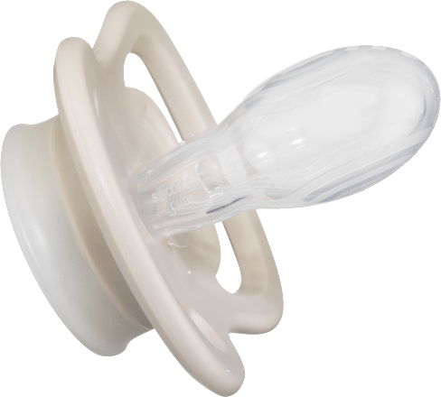 Schnuller Air Nacht Silikon symmetrisch, braun/grau, Gr.3, ab 16 Monate babylove