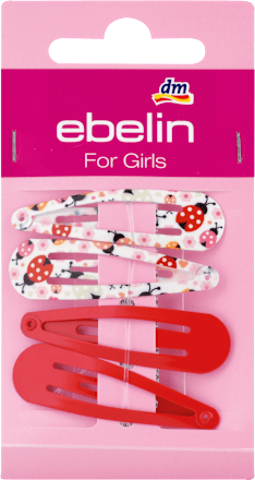 Dječje ukosnice za kosu – crvene i s motivom bubamara ebelin